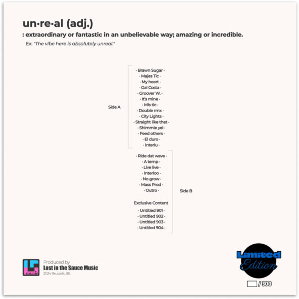 Lost In The Sauce - Unreal (LP) - Image 3